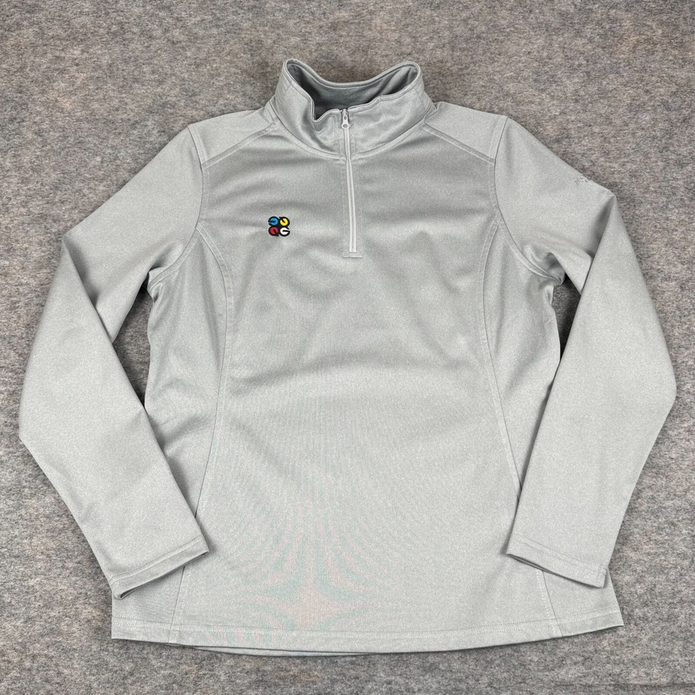The‎ North Face Tech Fleece 1/4 Zip Pullover Sweatshirt Gray Womens Large L
